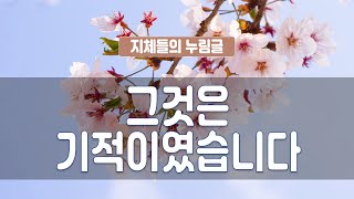 지체들의 누림글 275회 - 그것은 기적이였습니다