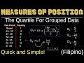 The Quartile for Grouped Data | Measures of Position | Quartiles | Statistics | Filipino