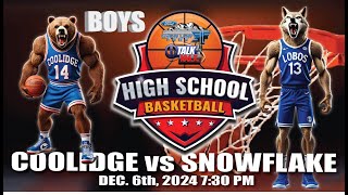 COOLIDGE vs SNOWFLAKE Boys High School Basketball Full Game