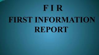FIR First Information Report