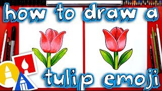 How To Draw The Tulip Emoji 🌷