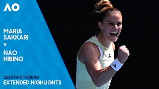 Maria Sakkari v Nao Hibino Extended Highlights | Australian Open 2024 First Round