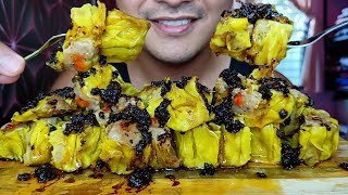 SPICY BEEF SIOMAI x CHILI GARLIC SAUCE UNCUT MUKBANG 😋 // ASMR