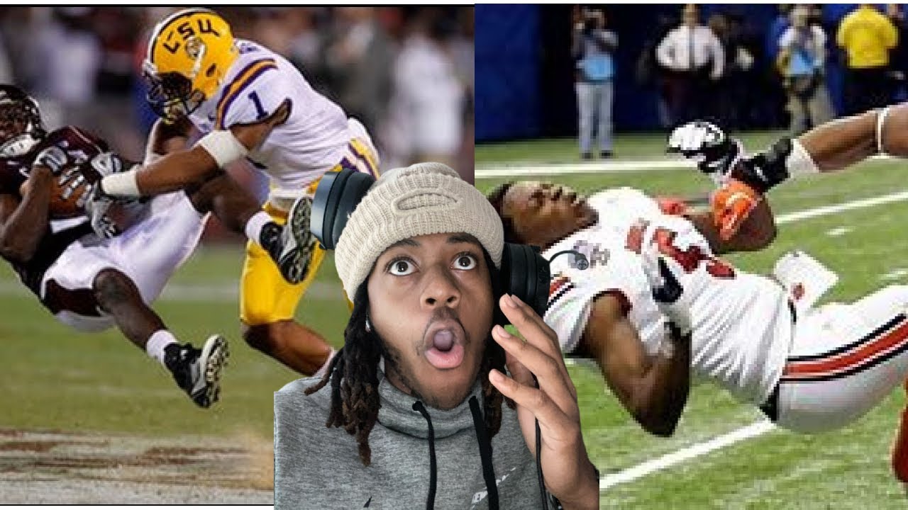 HERE COMES THE BOOM!!!!! COLLEGE FOOTBALL BIGGEST HITS - Reaction - YouTube