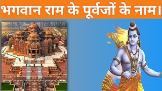 bhagwan ram ke purvaj ka naam kya tha | भगवान राम के पूर्वज कौन थे.