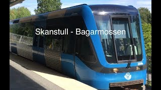 Travel with the subway between Skanstull - Bagarmossen