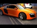 Audi R8 Wrapping London | Colour Change Vinyl Wraps in Orange Matt  | Car Wraps Essex & Kent