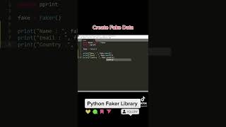 Python create fake or sample data with faker library