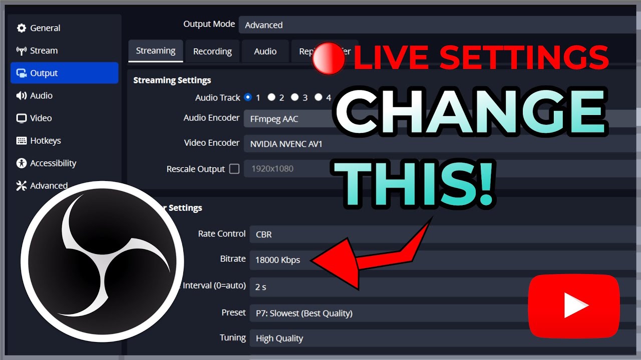 Obs Studio Best Streaming Settings For Youtube 2025 Youtube