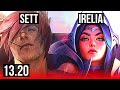 SETT vs IRELIA (TOP) | 1300+ games, 5/1/2, 1.2M mastery | KR Master | 13.20