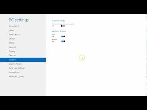 How to turn on and off bluetooth in Windows 8 How to turn on and off bluetooth in Windows 8