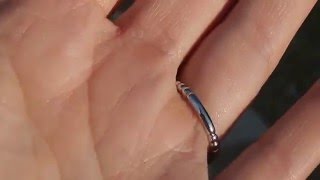 White Sapphire Ring in 14kt White Gold 10 cts Video