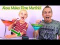 Alexa Picks My Slime Ingredients Challenge!! Slime Martini Smoothie!