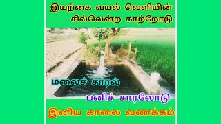 # இயற்கை வயல் வெளியின் ஜில்லென்ற காற்றோடு மலைச் சாரல் பனிச்சாரலின் இன்பமான காலை வணக்கம்|Good morning