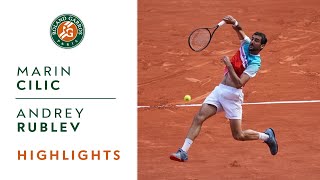 Marin Cilic vs Andrey Rublev - Quarterfinals Highlights I Roland-Garros 2022