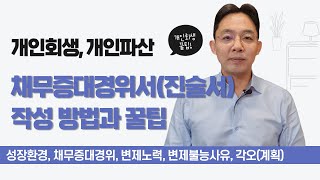 [변호사 직접 상담] 개인회생, 개인파산 채무증대경위서(진술서) 작성 방법과 꿀팁