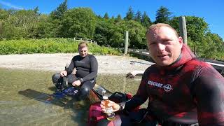 Alouette lake dive, free full beers found!