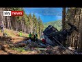 At least 14 dead after cable car falls on Italian mountain