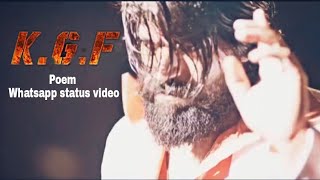 Kgf Yash Dialogue | whatsapp status | 30 seconds | Kannada | HD Video