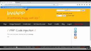 bWAPP Lesson-6 php code injection