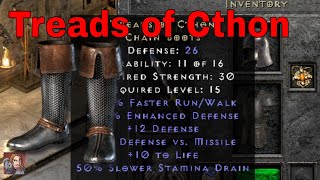 D2R Unique Items - Treads of Cthon (Chain Boots)