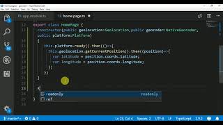 Ionic4 Native Geocoder