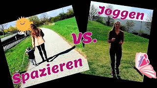 Bewegung im Alltag: spazieren gehen vs. joggen - der Vergleich