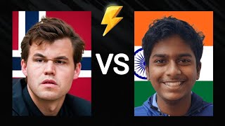 Magnus Carlsen vs V Pranav | Main Event Chesscom | January 8, 2025