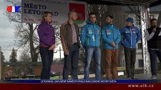 Letohrad: Zaplněné náměstí vítalo biatlonové mistry světa