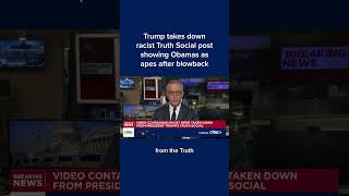 Trump takes down racist Truth Social post showing Obamas as apes after blowback