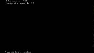 QBASIC Program :How to reverse a number?