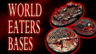 Khorne/World Eaters themed bases for Warhammer 40k