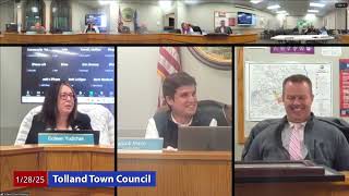 Tolland Town Council: January 28, 2025