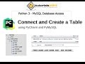 03 Python 3 MySQL Database Access - Creating a Table