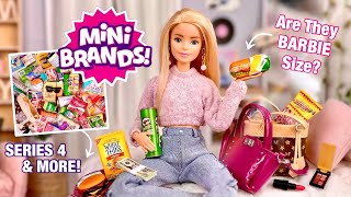 ZURU 5 Surprise Mini Brands! Are They Barbie Doll Size? - Series 4, Foodie, Mini Fashion & More