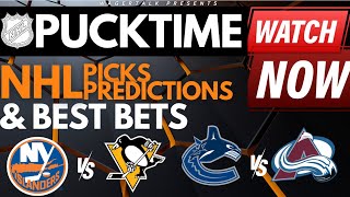 NHL Predictions, Picks & Odds | Islanders vs Penguins | Canucks vs Avalanche | PuckTime Feb 20