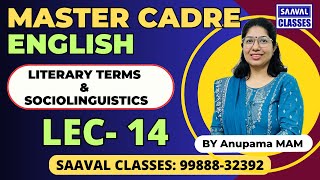 Master Cadre English DAY-14 LITERARY TERMS & SOCIOLINGUISTICS Topic wise MCQ