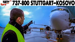 Boeing 737-800 Empty Flight from Stuttgart to Pristina ETF Airways | Cockpit Pilot Presentations