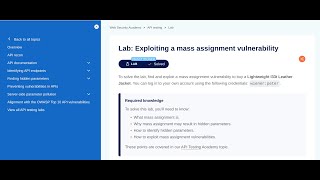 Portswigger: Exploiting a mass assignment vulnerability