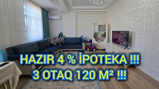 AYLIQ 620 MANAT !!! Hazır 4% ipotekada olan 120 m² 3 otaqlı mənzil !!! 0703152222 #besthome #home