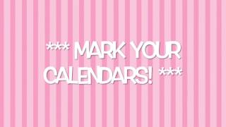 ** Mark Your Calendars! **