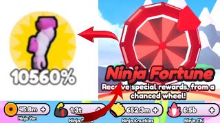 I spent 45.8 million ninja yen in ninja fortune spin the wheel and I got... | arm wrestle simulator