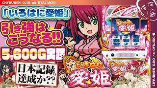 【おじお】第133話 いろはに愛姫 実践。甘いと噂の6号機、打ってみました。引きが強いとこうなります!!!!世界記録も樹立!?