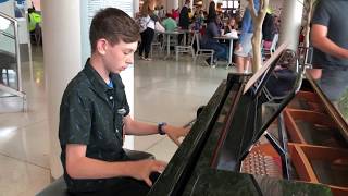 The Entertainer performed by 13 year-old volunteer pianist