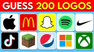 Guess the Logo in 3 Seconds | 200 Famous Logos | Logo Quiz 2024
