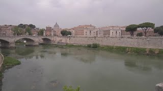 Rome's Tiber River Shows Impact of Italy's Drought