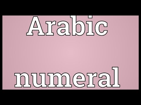 What is the meaning of Hindu-Arabic numeral?
