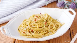 [Japanese-style peperoncino pasta with shiso leaves] Complete with one frying pan!