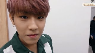 180513 오케워너원 Ep 14 ″지룽 감독\u0026제갈 감독의 대기실 밀착 취재!″ 박우진 cut