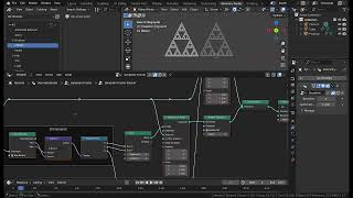Sierpinski triangle with geometry nodes in Blender 4.5